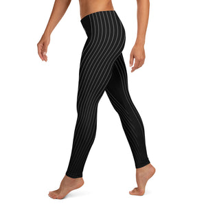 Black Stripes Leggings - Fitness Stacks